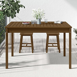 Avis Maison Chic Table de jardin | Table d'extérieur marron miel 121x82,5x76 cm bois massif de pin -GKD21853