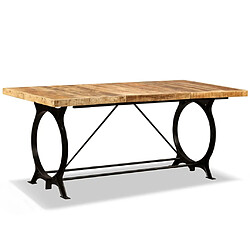 vidaXL Table à manger Bois de manguier brut 180 cm