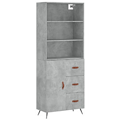 Maison Chic Buffet,Meuble de Rangement,commode pour salon,Cuisine Gris béton 69,5x34x180 cm Bois d'ingénierie -MN54459