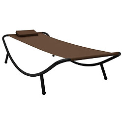 vidaXL Lit de jardin Marron 200x90 cm Acier