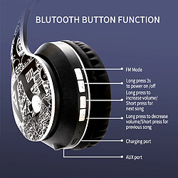 Universal Sans fil Bluetooth Basses supplémentaires Stéréo Casque casque Casque casque dans casque micro intégré | Casque/casque pas cher