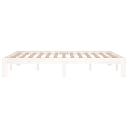 Acheter vidaXL Cadre de lit sans matelas blanc 135x190 cm