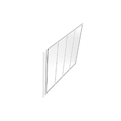 Vente-Unique Poteau de terminaison pour verrière en aluminium thermolaqué - H105 cm - Blanc - BAYVIEW 