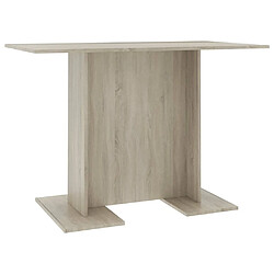 vidaXL Table de salle à manger Chêne sonoma 110 x 60 x 75 cm Aggloméré