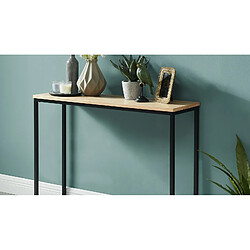 Homifab Console industrielle 100x30x75 cm noir et effet chêne - Collection Brixton.