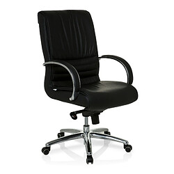 Fauteuil de direction / Chaise de bureau XXL F 200 en CUIR noir hjh OFFICE