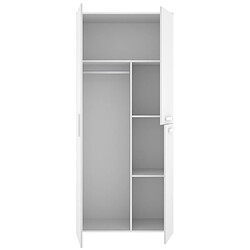 Avis Pegane Armoire, meuble de rangement avec 3 portes coloris blanc - Longueur 90 x Profondeur 52 x Hauteur 205 cm