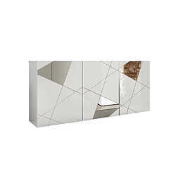 Armoire multifonctionnelle Vittoria - Homemania - Blanc, Gris - 248 x 42 x 175 cm