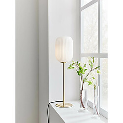 Markslojd Lampe de Table 1 Globe Light Laiton Brossé, Blanc