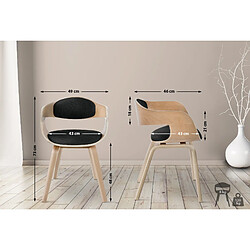 Non Chaise visiteur en tissu Kingston