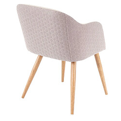 Acheter Mendler Chaise de salle à manger HWC-D71, chaise de cuisine, design rétro, accoudoirs tissu/textile ~ crème-beige