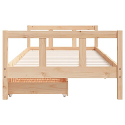 Maison Chic Lit d'Enfant Chambre - Cadre de lit pour enfant avec tiroirs 90x200 cm bois de pin massif -MN48404 pas cher