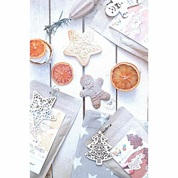 Scrapcooking Préparation + embosseur bois pour biscuits sapins chocolatés pas cher