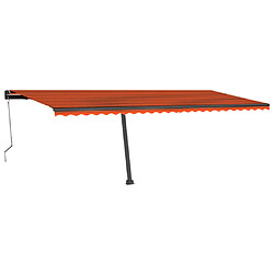 Maison Chic Auvent automatique | Store banne extérieur | Marquise sur pied 600x300 cm Orange/marron -MN83998