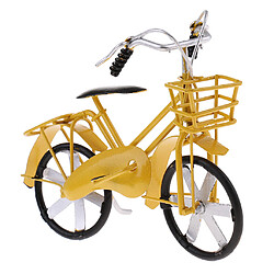 artificiel exquis étain vélo vélo modèle pour la décoration de bureau à domicile jaune