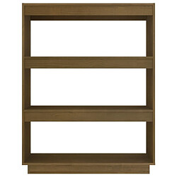 Acheter vidaXL Bibliothèque/Séparateur de pièce Marron miel 80x35x103 cm Pin