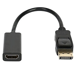 iLike HD8 Hdmi (Type A) femelle vers Display Port mâle Câble adaptateur 1080P (Full HD) 25 cm Noir