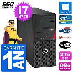 PC Tour Fujitsu Esprimo P720 Intel Core i7-4770 RAM 8Go SSD 2To Windows 10 Wifi - Occasion