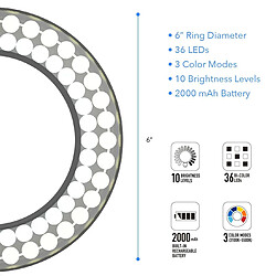 Digipower Success Phone Holder with 6' ring light