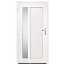 Acheter vidaXL Porte d'entrée Blanc 108x208 cm PVC