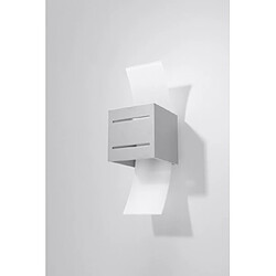 Luminaire Center Applique murale LORETO aluminium/verre gris 1 ampoule