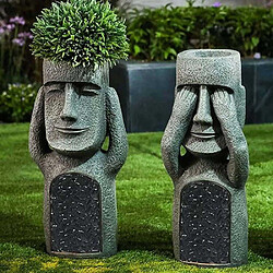 Acheter Hanah Home Jardinière Moai en polyrésine Ne voit pas.