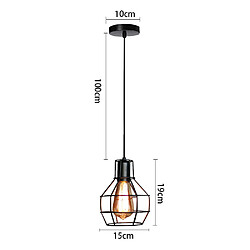 Stoex Lot de 2 Métal Retro Suspensions, Luminaires Industrielle Vintage Plafonniers Lu pas cher