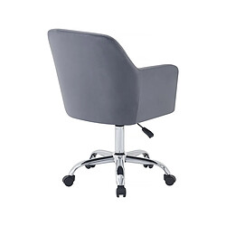 Acheter Habitat Et Jardin Chaise de bureau en velours ajustable Ophélie - Gris