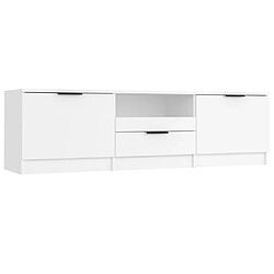 vidaXL Meuble TV Blanc 140x35x40 cm Bois d'ingénierie