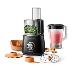 PHILIPS HR7510/10 Robot Compact Viva Collection - 800W, avec blender 1L et presse-agrume