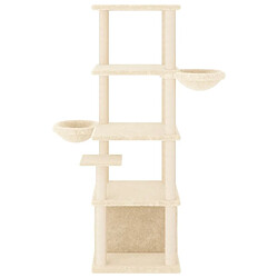 Avis Arbre à chat avec griffoirs,niche pour chat en sisal crème 147 cm -MN39727