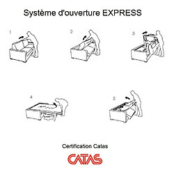 Avis Inside 75 Canapé express SUN EDITION Cuir et PU Cayenne marron 160 cm matelas 16 cm