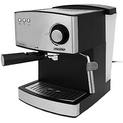 Machine à Espresso Manuelle 15 Bars,1,6 L, Buse Vapeur à Lait, Chauffe -Tasses, 850, Argent, Mesko, MS 4403