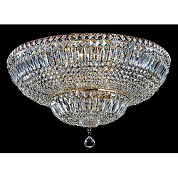 MAYTONI Plafonnier semi-encastré doré antique et cristal, 16 lumières, E14