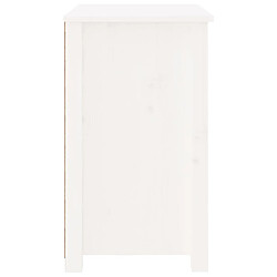 Avis vidaXL Table de chevet Blanc 50x35x61,5 cm Bois de pin massif