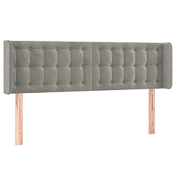 Avis Maison Chic Tête de lit scandinave à LED,meuble de chambre Gris clair 147x16x78/88 cm Velours -MN95149