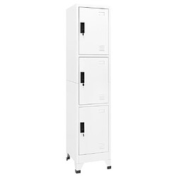 vidaXL Armoire à casiers Blanc 38x45x180 cm Acier 