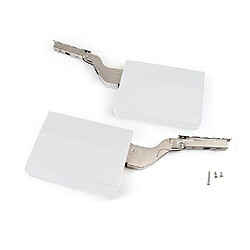 Emuca - Lot de 2 compas pour portes relevables, Force 3200-9000, Acier et Plastique, Blanc 