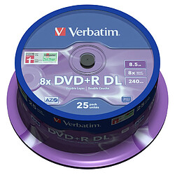 DVD-R Verbatim 25 Unités 8,5 GB 8x