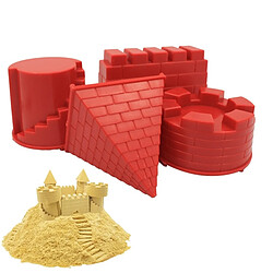 Wewoo 4 PCS Enfants Jouets Éducatifs Castle Moulds Play Sand Tools Rouge