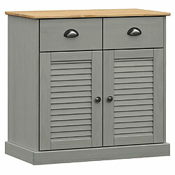 Maison Chic Buffet commode,console avec tiroirs pour rangement VIGO 78x40x75 cm gris bois massif de pin -MN18596