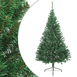 vidaXL Sapin de Noël artificiel moitié avec support vert 240 cm PVC 