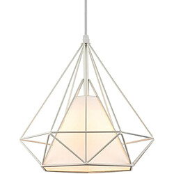 Stoex E27 Lustre Suspension en Métal Style industriel avec LED Abat-jour -Blanc 