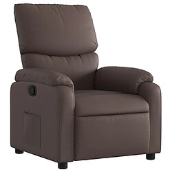 Maison Chic Fauteuil inclinable,Fauteuil luxe de relaxation Marron Similicuir -MN89335