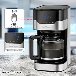 Avis Machine à Café Électrique Programmable Machine à Café Filtre 15 Tasses 1,5 Litre, 900, Noir/Argent, Proficook, KA 1169