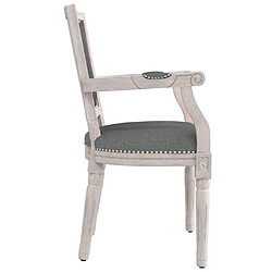 Avis vidaXL Chaise à manger Gris foncé Tissu