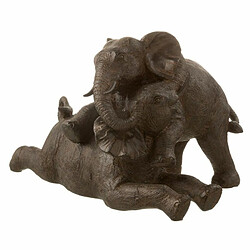 Paris Prix Statuette Déco Couple d'Éléphant 35cm Marron 