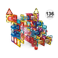 TechKidz Jeu de construction magnétique interactif 136 pcs - Modèle Marble Roller II Multicolore