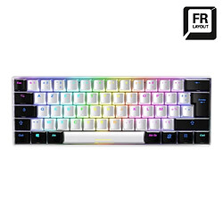 Sharkoon SKILLER SGK50 S4 Clavier de Jeu Câble USB AZERTY FR Blanc