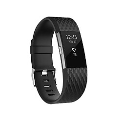 Wewoo Bracelet pour montre connectée Dragonne sport réglable à motif losanges FITBIT Charge 2Taille S10,5x8,5cm Noir 